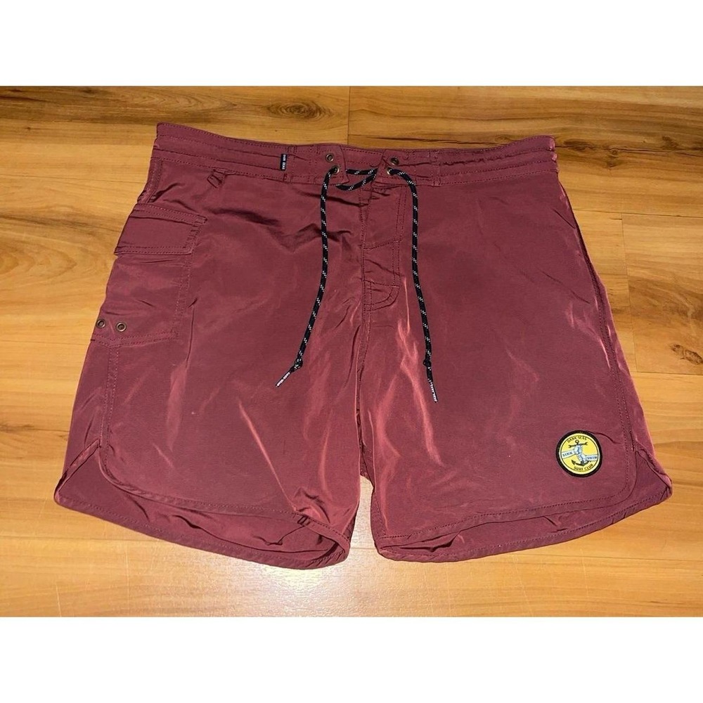 Mens Dark Seas Stretch Hitch Drawstring Beach Swim Board Shorts